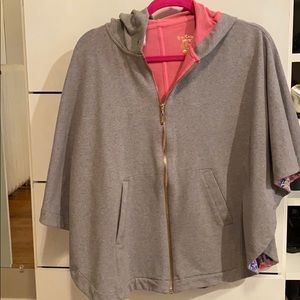 Lilly Pulitzer luxletic zip poncho sweatshirt XS/S